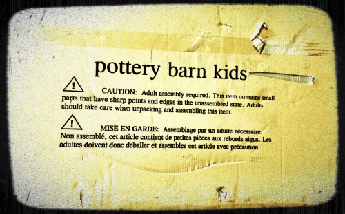 Pottery Barn Warning