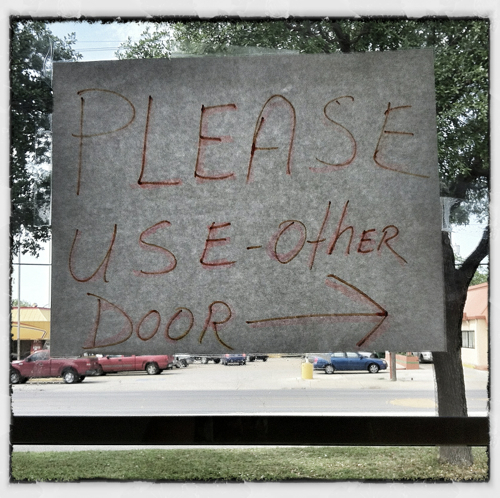 Please Use Other Door