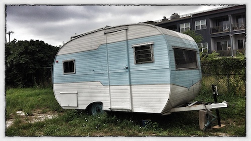 Cloudy Trailer Parked