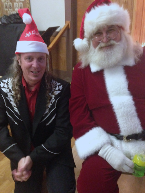 With Santa at the Xmas Party