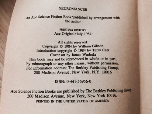 Neuromancer Front Matter