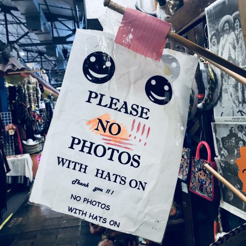 No Photos with Hats