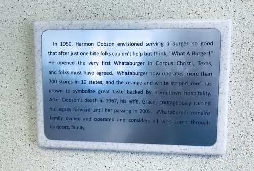 What-a-Burger Plaque