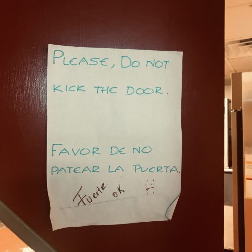 Please Do Not Kick Door