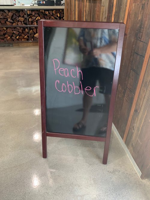 Peach Cobbler Sign